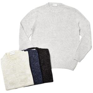 Settefili Cashmere セッテフィーリ カシミア リネン コットン メランジ クルーネック ニット｜realclothing