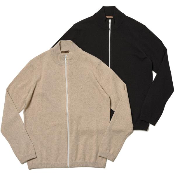 STILE LATINO スティレ ラティーノ カシミヤ ウール ハイゲージ ジップアップ ドライバ...