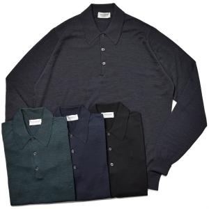 JOHN SMEDLEY ジョンスメドレー DORSET メリノウール 30ゲージ ニット ポロシャツ EASY FIT｜realclothing