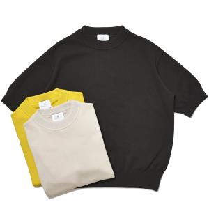 ROYAL MER ロワイヤルメール HUGO-U コットン ミドルゲージ クルーネックニット｜realclothing