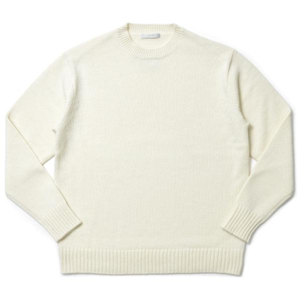 garoh ガロウ knit01 ミドルゲージウールクルーネックニット