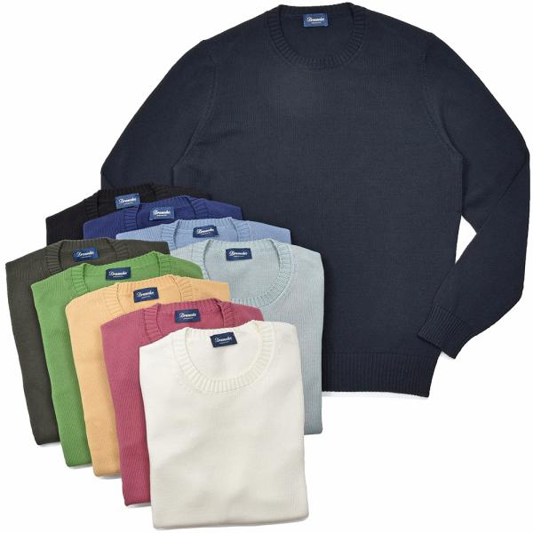 Drumohr ドルモア コットン 8ゲージ クルーネック ニット