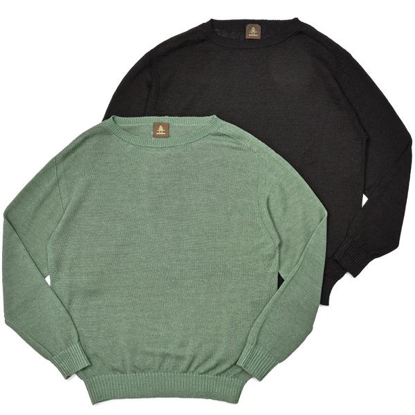 Paul Stuart ポールスチュアート ヘンプ メッシュ クルーネックニット