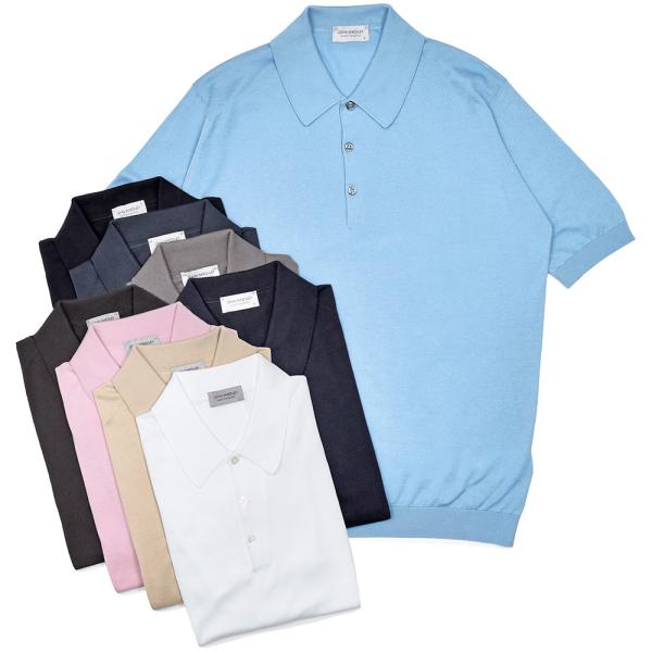 JOHN SMEDLEY ジョンスメドレー ISIS シーアイランドコットン 30ゲージ ニット ポ...