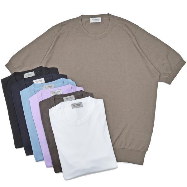 JOHN SMEDLEY ジョンスメドレー KEMPTON シーアイランドコットン 30ゲージ クル...