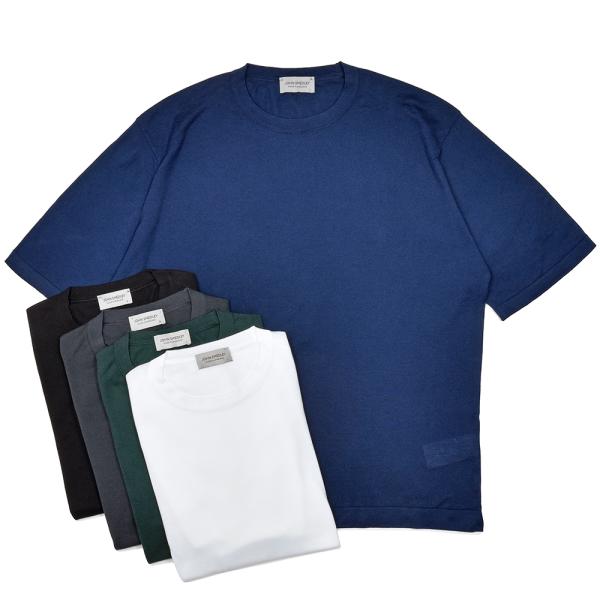 JOHN SMEDLEY ジョンスメドレー S4676 シーアイランドコットン 30ゲージ クルーネ...