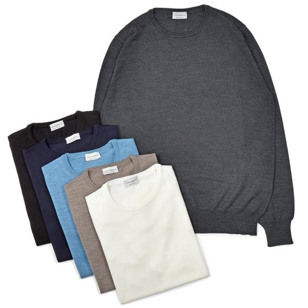 morgano（モルガーノ）エクストラファインメリノウール ハイゲージ クルーネックニット