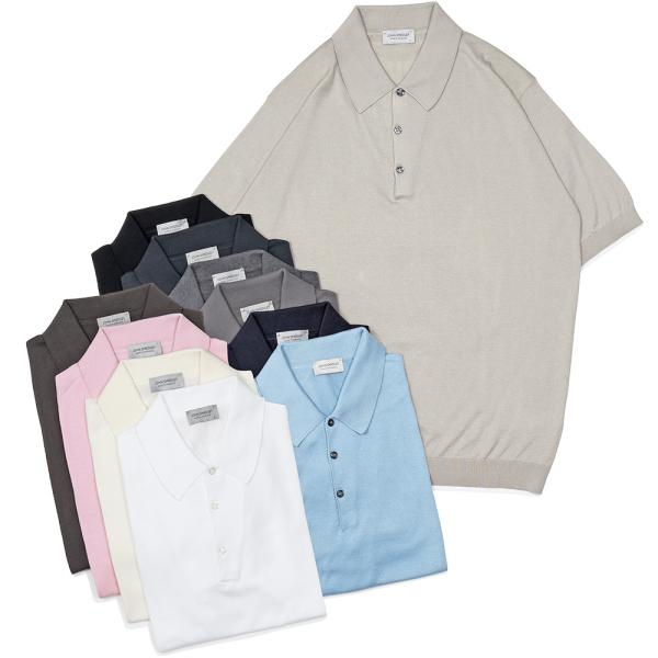 JOHN SMEDLEY（ジョンスメドレー）ISIS シーアイランドコットン 30ゲージ ニットポロ...
