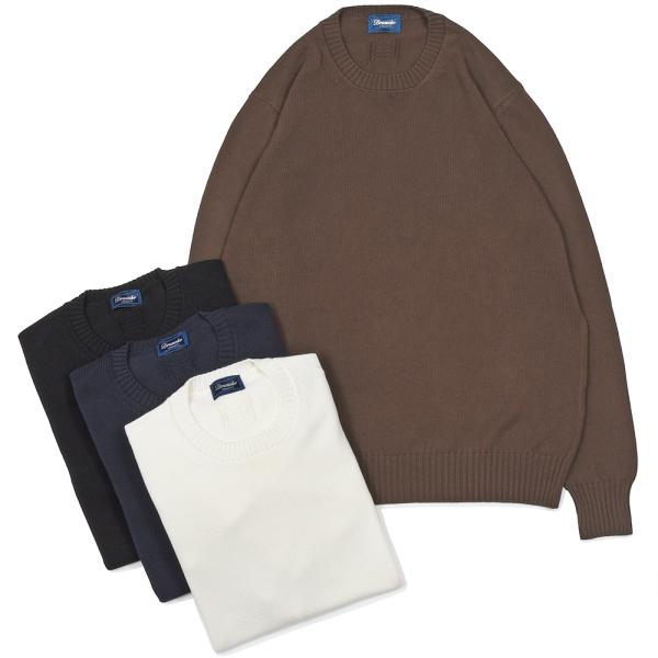 Drumohr（ドルモア）コットン 8ゲージ クルーネックニット