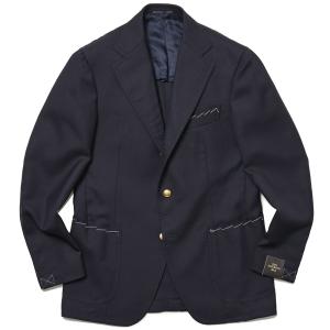 TITO ALLEGRETTO ティト アレグレット ヴァージンウール ホップサック ゴールドメタルボタン シングル3Bジャケット｜realclothing