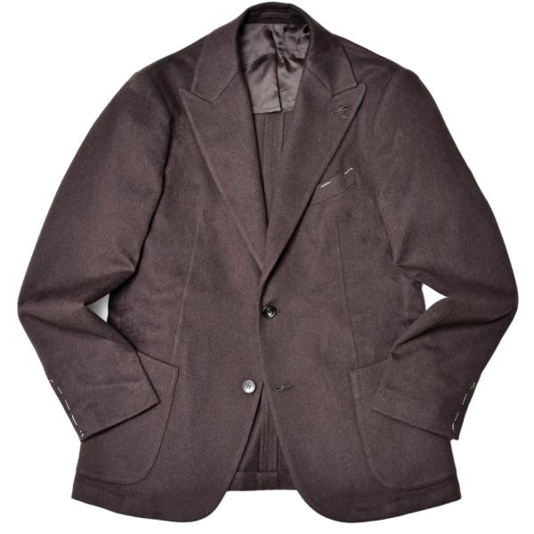 garoh ガロウ jacket04 カシミア サキソニー 2Bジャケット(ピークドラペル)