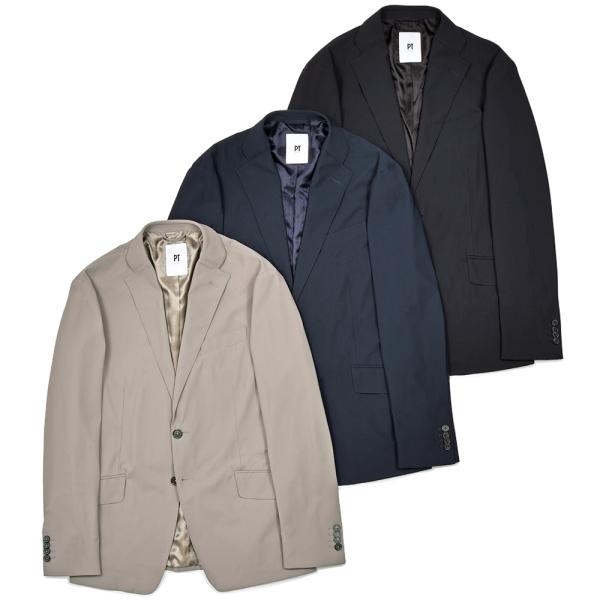 PT TORINO（ピーティー トリノ）ナイロンストレッチ セットアップ対応 シングルジャケット/E...