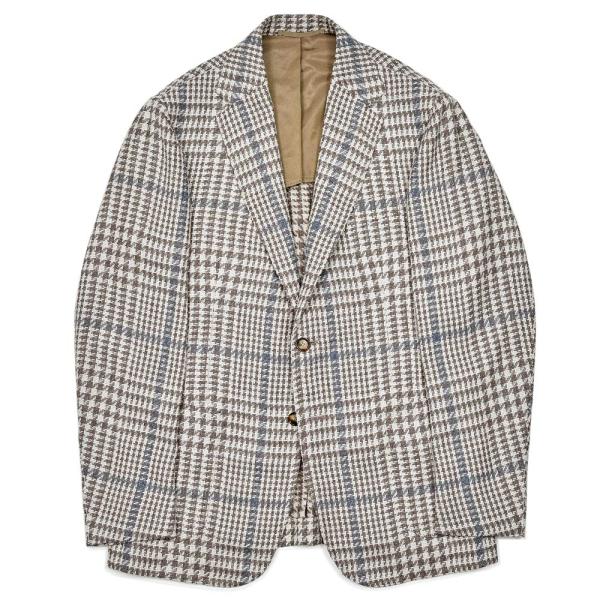 STILE LATINO（スティレ ラティーノ）VINCENZO ウールアルパカシルク グレンチェッ...