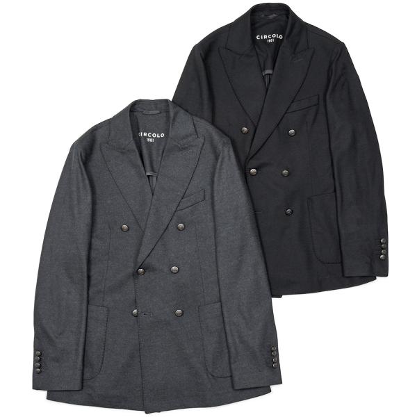 CIRCOLO 1901（チルコロ1901）ヴァージンウールカシミヤ ストレッチ ジャージー メタル...