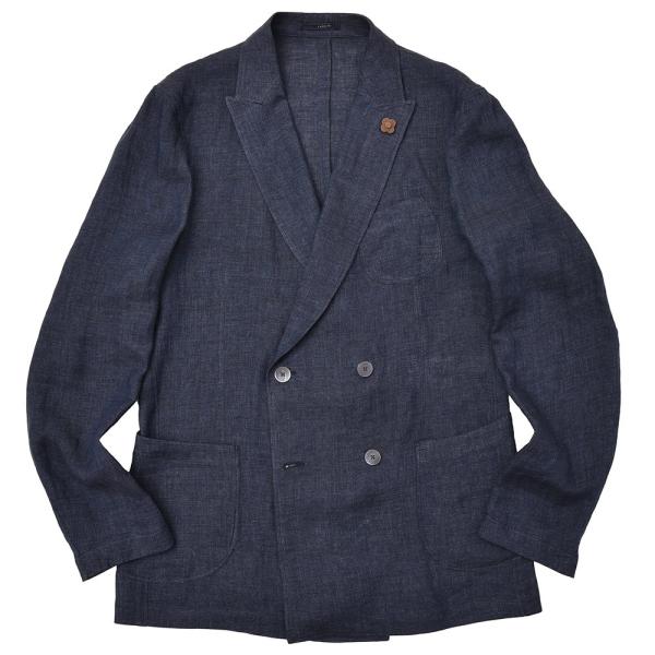 LARDINI（ラルディーニ）リネン メランジ ダブル4Bシャツジャケット