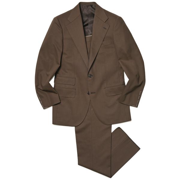 Paul Stuart ポールスチュアート ウール コットン ギャバジン チェンジポケット ワイドラ...