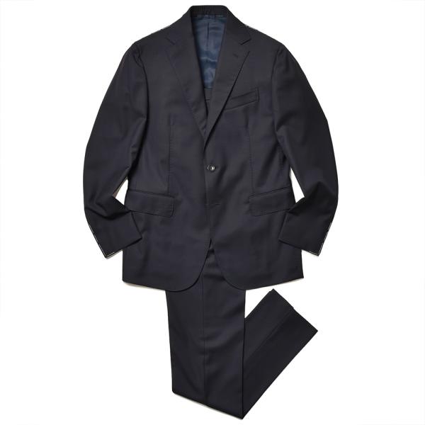 STILE LATINO スティレ ラティーノ ヴァージンウール サキソニー 1プリーツ シングル3...