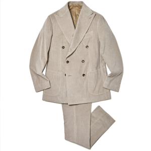 STILE LATINO スティレ ラティーノ LEO コットン ヴァージンウール コーデュロイ 1プリーツ サイドアジャスター ダブル6Bスーツ