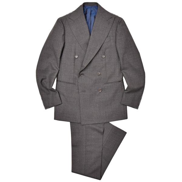 Stile Latino（スティレ ラティーノ）ウール トロピカル メランジ 1プリーツ ダブル6B...