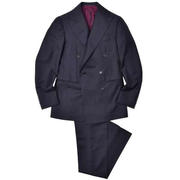 Stile Latino（スティレ ラティーノ）ウール ツイル 1プリーツ ダブル6Bスーツ