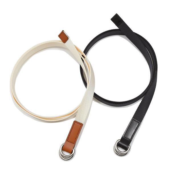 Scye（サイ）ナイロン×カウレザー ダブルリングベルト