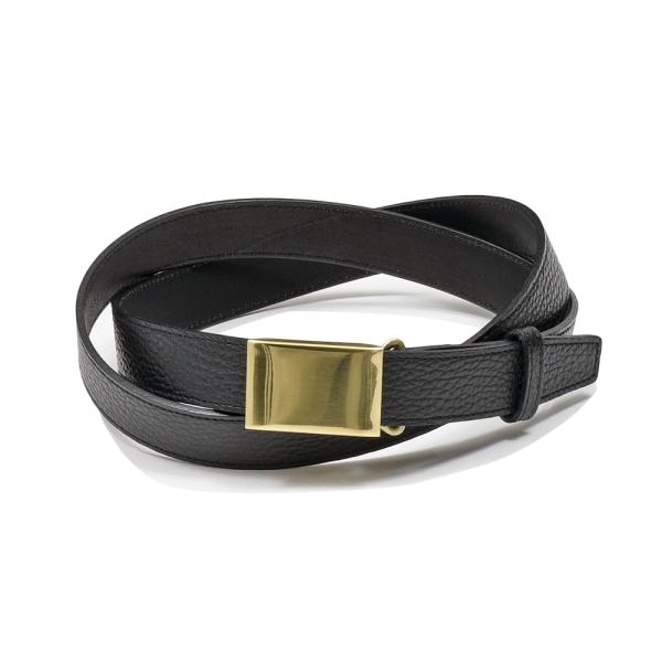 Scye（サイ）シュリンクレザー ボックスバックル ナローベルト