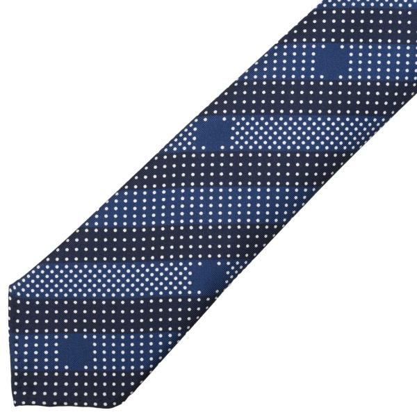 garoh（ガロウ）tie02 シルク ドット×ストライプ セッテピエゲタイ