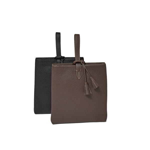 ACATE アカーテ LUGANOT ルガノー カーフ シュリンクレザー 巾着バッグ