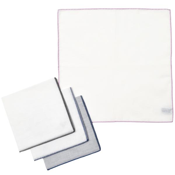 SIMONNOT GODARD シモノ ゴダール コットン リネン パイピング チーフ