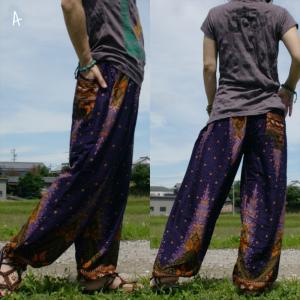 エスニック アラジンパンツ ピーコック 6カラ...の詳細画像2