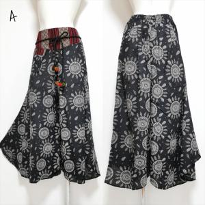 エスニック ワイドパンツ ナガ族 コットン生地...の詳細画像3