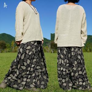 エスニック ラップパンツ モノトーン 7デザイ...の詳細画像2