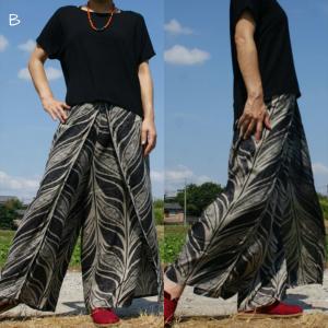 エスニック ラップパンツ モノトーン 7デザイ...の詳細画像4