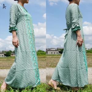 エスニック ロング カフタン ワンピース エス...の詳細画像2