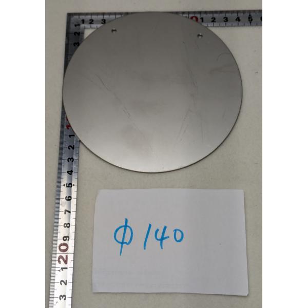 φ140　ターゲット用ステンレスプレート SAS304 2B t=1.5 吊り下げ用穴3mm 2か所