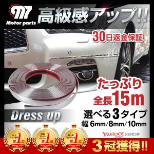 メッキ モール 車 ドアメッキモール 全長 15m メッキカバー