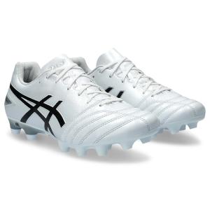 【asics アシックス】DS LIGHT PRO WIDE WHITE/BLACK 1103A110 101 サッカー用スパイク ワイド 幅広 天然皮革 カンガルー レアルスポーツ｜realsports