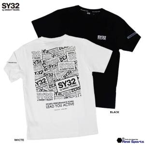 【SY32 by SWEET YEARS】22SS BOX LOGO BACK PRINT TEE 12234J 半袖Tシャツ フットボールアパレル レアルスポーツ｜realsports