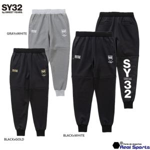 【SY32 by SWEET YEARS】23FW DOUBLE KNIT EMBOSS  CAMO SHIELD  LOGO PANTS 13511 スウェットパンツレアルスポーツ｜realsports