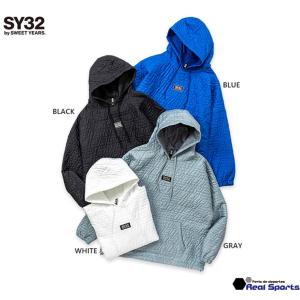 【SY32 by SWEET YEARS】23FW INSULATION QUILTING HD 13513 キルティングプルオーバーフーディー レアルスポーツ｜realsports