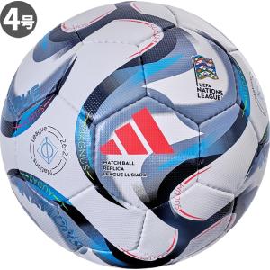 adidas アディダス サッカーボール 4号球 ネーションズリーグ 26/27 リーグ ルシアーダ adf461nl JFA検定球 小学生用 手縫い 白 青