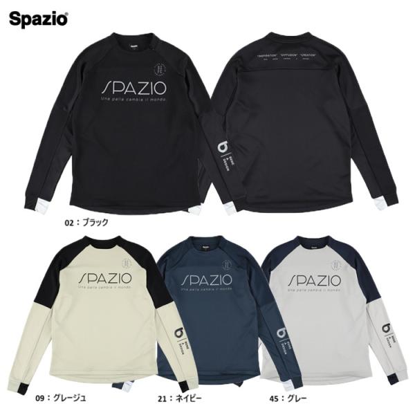Spazio スパッツィオ 脇パネルミッドトレーニングトップ 25FW GE-1129 サッカーウエ...