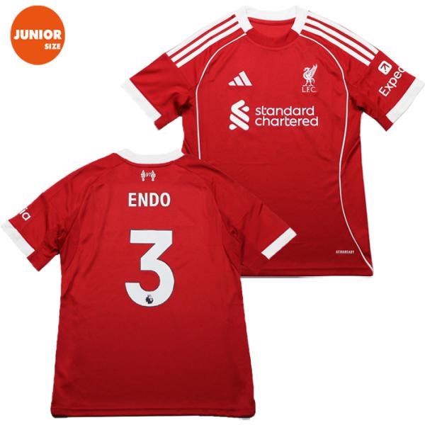 adidas アディダス キッズ ＃3 遠藤航 25/26 LFC リバプールFC ホーム レプリカ...