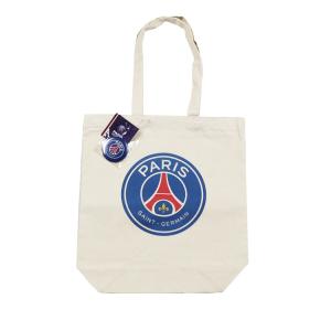 【オフィシャル ライセンスグッズ】PSG パリ・サンジェルマン 缶バッチ付き キャンバストートバッグ PSG35122 サッカー 海外 クラブ レアルスポーツ｜realsports