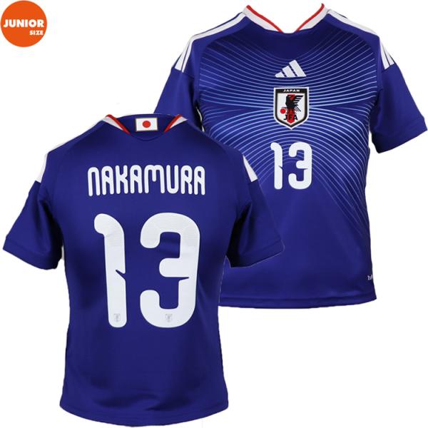 キッズ ＃13 中村敬斗 アディダス サッカー日本代表 2026 ホーム レプリカ ユニフォーム a...