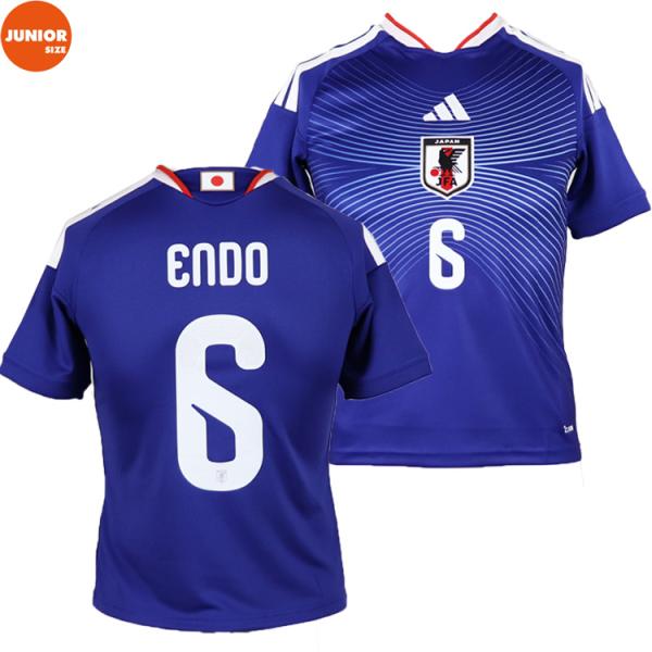 キッズ ＃6 遠藤航 アディダス サッカー日本代表 2026 ホーム レプリカ ユニフォーム adi...