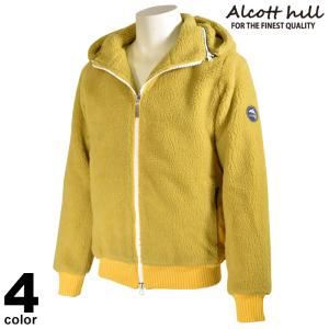 セール 30%OFF ALCOTT HILL アルコットヒル ダウンジャケット メンズ 秋冬 ジップアップ 袖リブ パイル ボア マリン ロゴ イルカ 17-3107-10｜realtree