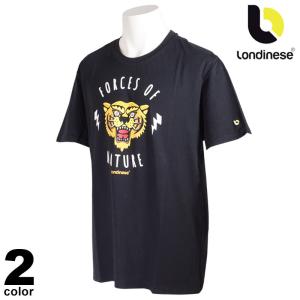 セール 30%OFF Londinese ロンディネーゼ 半袖 カットソー メンズ 春夏 アニマル柄 クルーネック ロゴ 11-2510-35｜realtree