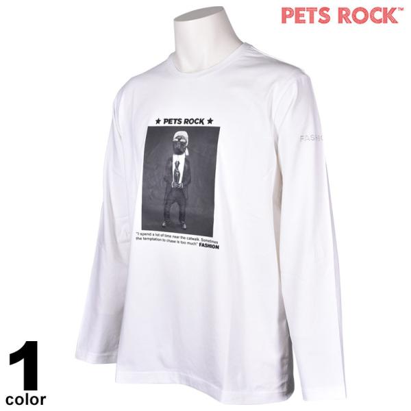 PETS ROCK ペッツロック 長袖 カットソー メンズ 2021秋冬 イギリス製 ペット Ｔシャ...