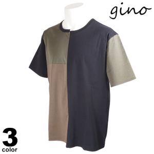 セール 30%OFF gino ジーノ 半袖 カットソー メンズ 2022春夏 無地 クルーネック コットン 21-2501-02n｜realtree